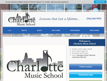 Tablet Screenshot of charlottemusicschool.com